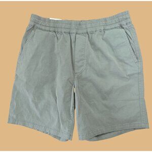 Zara Mens Jogger Shorts Large Green Comfy Casual Elastic Waist